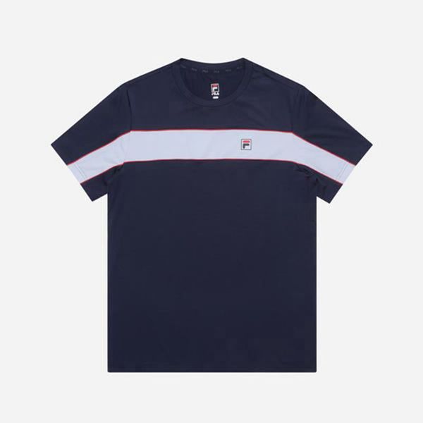 Fila Line Functional S/S Women's T-Shirts - Navy,NZ 165-87410